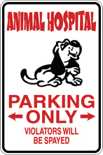 Cargar imagen en el visor de la galería, Personalized Novelty Pet Parking Sign, Animal Lover Signs, Funny Gift Signs