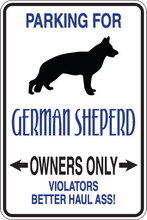 Cargar imagen en el visor de la galería, Personalized Novelty Pet Parking Sign, Animal Lover Signs, Funny Gift Signs
