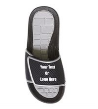 Load image into Gallery viewer, Custom designed girl & boys (kids) athletic slides with your personal or business logo.