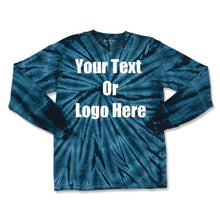 Cargar imagen en el visor de la galería, Custom Personalize Design Your Tie Dye Long Sleeve T-shirt