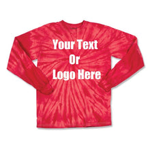 Cargar imagen en el visor de la galería, Custom Personalize Design Your Tie Dye Long Sleeve T-shirt