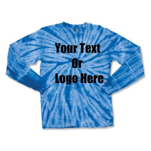 Cargar imagen en el visor de la galería, Custom Personalize Design Your Tie Dye Long Sleeve T-shirt