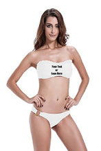 Load image into Gallery viewer, Custom Personalized Designed Women's O-ring Bottom Ruffle Two Piece Bathing Swim Suit