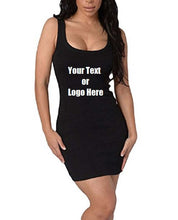 Cargar imagen en el visor de la galería, Custom Personalized Designed Women's Summer Classic Scoop Neck Sleeveless Bodycon Mini Tank Dress
