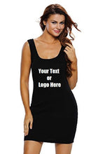 Cargar imagen en el visor de la galería, Custom Personalized Designed Women's Summer Classic Scoop Neck Sleeveless Bodycon Mini Tank Dress