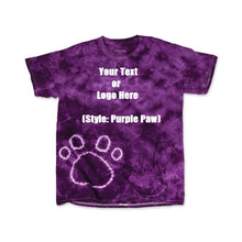 Cargar imagen en el visor de la galería, Custom Designed Personalized Tie Dye Paw T-shirts