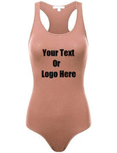 画像をギャラリービューアに読み込む, Custom Personalized Designed Womens Basic Solid Soft Stretchy Tank Top Bodysuit