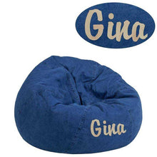 Cargar imagen en el visor de la galería, Custom Designed Bean Bag Chair for Kids or Adult's With Your Personalized Name