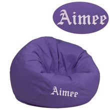 Cargar imagen en el visor de la galería, Custom Designed Bean Bag Chair for Kids or Adult's With Your Personalized Name