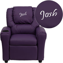 Cargar imagen en el visor de la galería, Custom Designed Kids Recliner with Cup Holder and Headrest With Your Personalized Name