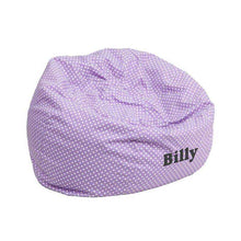 Cargar imagen en el visor de la galería, Custom Designed Bean Bag Chair for Kids or Adult's With Your Personalized Name