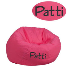 Cargar imagen en el visor de la galería, Custom Designed Bean Bag Chair for Kids or Adult's With Your Personalized Name