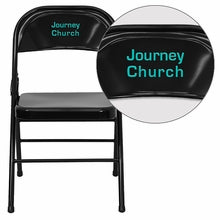 Cargar imagen en el visor de la galería, Custom Designed Triple Braced and Double Hinged Folding Chair With Your Personalized Name