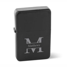 Load image into Gallery viewer, Personalized Lighters - Wind Proof - Matte Black - Groomsmen Gifts | JDS