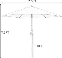 Load image into Gallery viewer, Custom Personalized Sturdy 7.5 ft Shade Vented Patio Umbrella Aluminum Poles with Polyester Canopy Portable for Beach Outdoor UV Protection