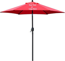 Load image into Gallery viewer, Custom Personalized Sturdy 7.5 ft Shade Vented Patio Umbrella Aluminum Poles with Polyester Canopy Portable for Beach Outdoor UV Protection