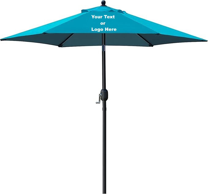 custom color patio umbrella Custom Personalized Sturdy 7.5 ft Shade Vented Patio Umbrella Aluminum Po – DG Custom Graphics