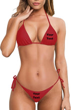 Load image into Gallery viewer, Custom Personalized Designed Women's Sexy Mini Brazilian Bikini String Thong Swimsuit