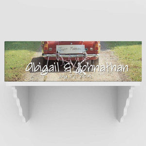 Personalized Just Married Canvas Sign - Black/White or Color | JDS
