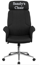 Cargar imagen en el visor de la galería, Custom Designed High Back Fabric Executive Chair With Your Personalized Name &amp; Graphic