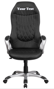 Custom Designed High Back Swivel Executive Chair With Your Personalized Name & Graphic