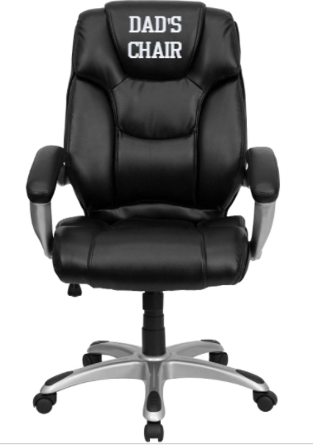 Custom Designed Silver Base Executive Office Chair With Your Personalized Name & Graphic