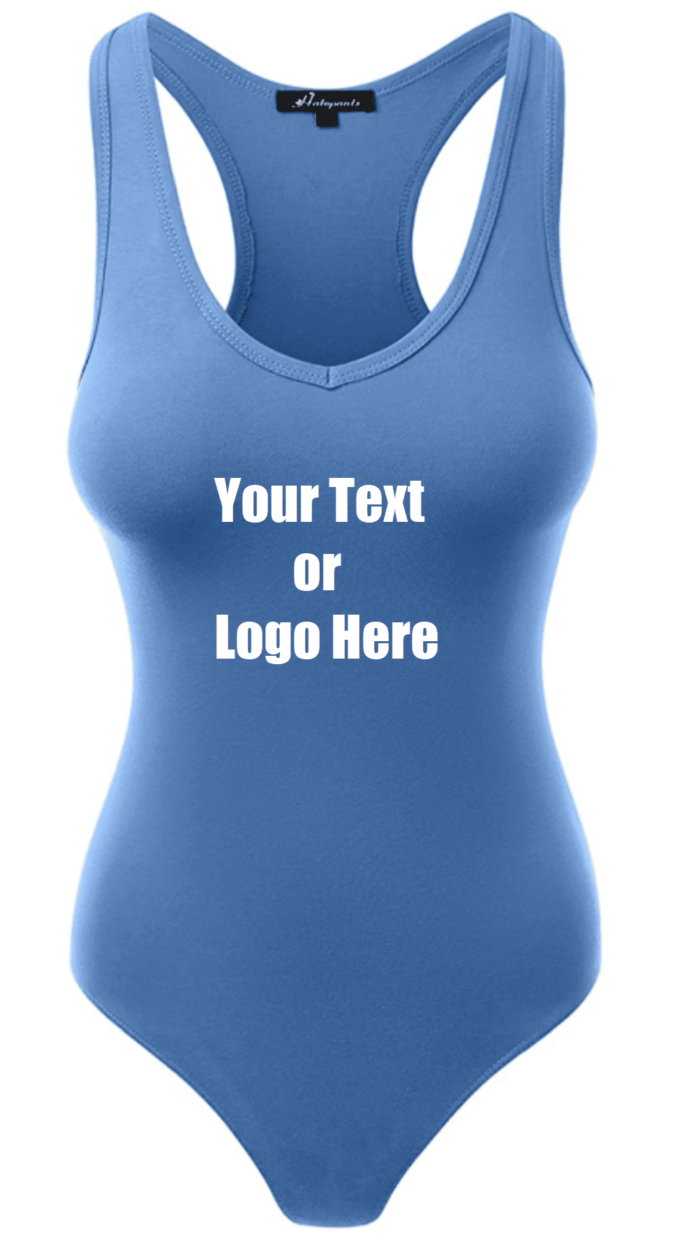 Custom Personalized Designed Womens Basic Solid Soft Stretchy Tank Top Bodysuit