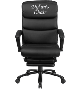 Custom Designed Reclining Executive Chair With Your Personalized Name & Graphic