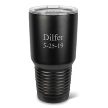 Load image into Gallery viewer, Personalized HÃºsavÃ­k 30 oz. Black Matte Double Wall Insulated Tumbler - Personalized Tumbler for Groomsmen - All | JDS