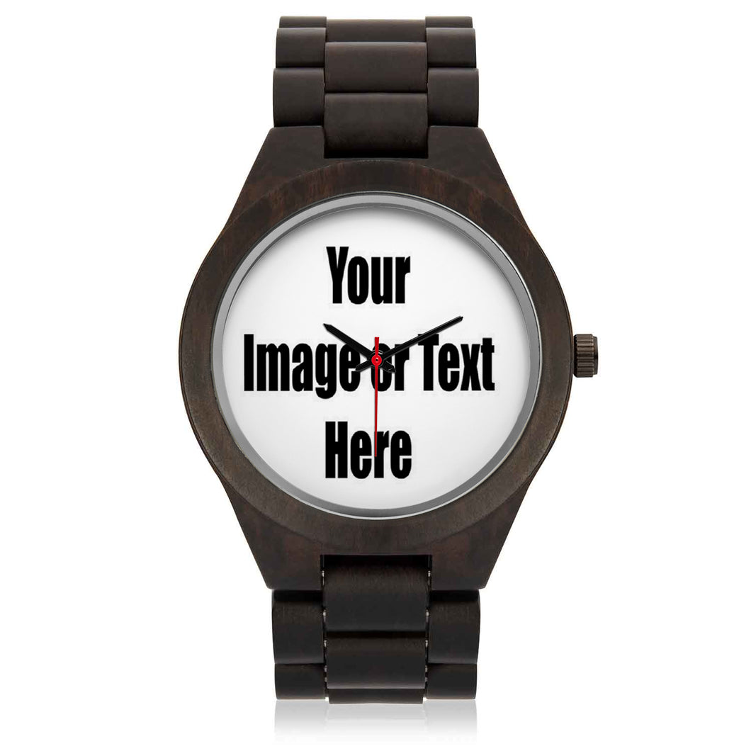 Personalized Wood Watch with Full Color Artwork, Photo or Logo