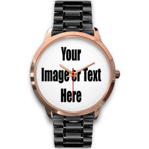 Personalized Rose Gold Watch with Full Color Artwork, Photo or Logo