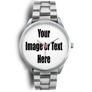 Personalized Silver Watch with Full Color Artwork, Photo or Logo