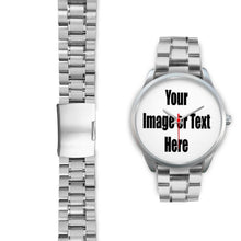 Load image into Gallery viewer, Personalized Silver Watch with Full Color Artwork, Photo or Logo