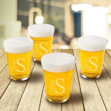 Cargar imagen en el visor de la galería, Monogrammed Beer Cup Glasses - Set of 4 | JDS