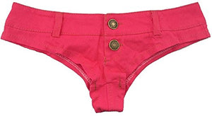 Custom Personalized Designed Sexy Thong Mini Denim Low Rise Cheeky Hot Pants