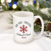 Load image into Gallery viewer, Personalized Our First Christmas Coffee Mug | JDS