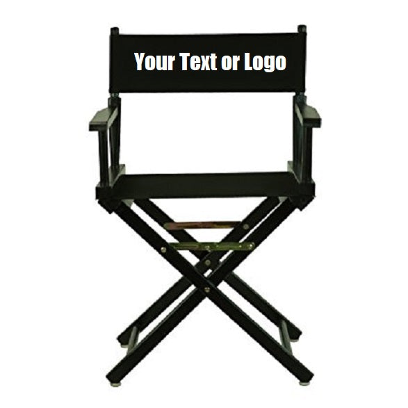 Custom Designed Folding Directors Chair With Your Personal Or Business Logo.