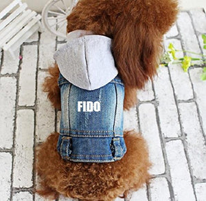 Custom Personalized Design Your Own Dog Hoodie Denim Jacket Sweatshirt (Pet Clothing)