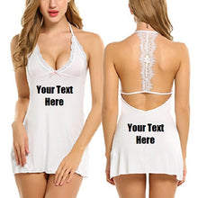 Load image into Gallery viewer, Custom Personalized Designed Women&#39;s Chemise Sexy Nightie Full Slip Lace Baby-doll Dress