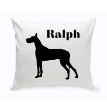 Cargar imagen en el visor de la galería, Personalized Throw Pillow - Dog Silhouette - Personalized Dog Gifts