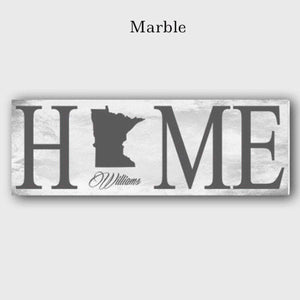 Personalized Home State Canvas Sign | JDS