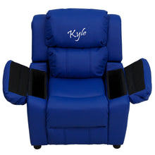 Load image into Gallery viewer, Custom Designed Kids Recliner with Storage Arms and Headrest With Your Personalized Name | DG Custom Graphics