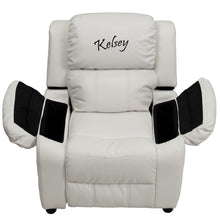 Load image into Gallery viewer, Custom Designed Kids Recliner with Storage Arms and Headrest With Your Personalized Name | DG Custom Graphics