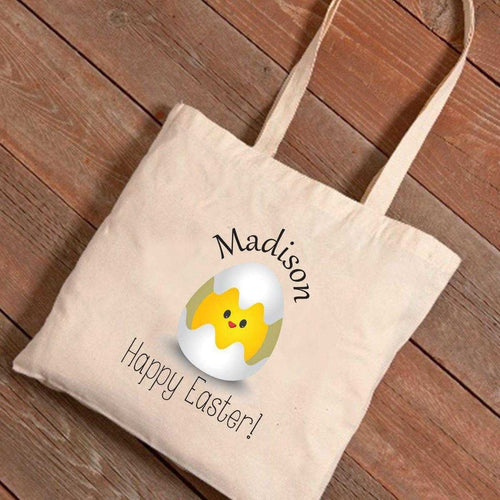 Personalized Easter Canvas Bag - Baby Chick