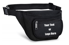 Load image into Gallery viewer, Custom Personalized 3 Zippered Compartments Adjustable Waste Sport Fanny Pack