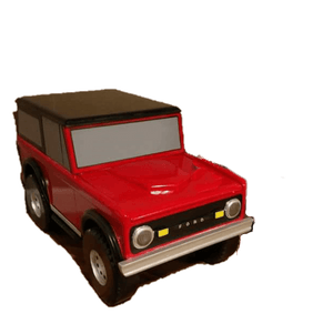 Custom Carved Wooden Bronco Toy Box / Personalized License Plate with Childs Name