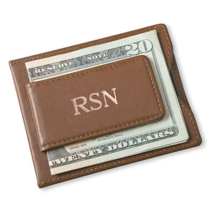 Personalized Brown Wallet - Magnetic Money Clip & Wallet - Brown | JDS