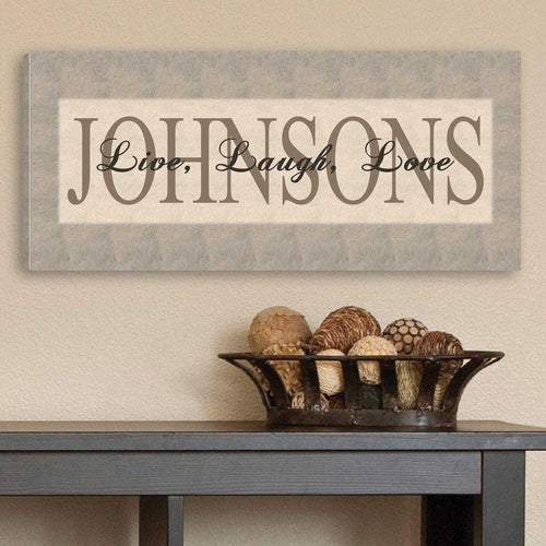 Personalized Live, Laugh, Love Canvas Print | JDS