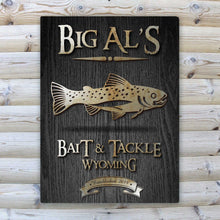 Load image into Gallery viewer, Personalized Midnight Wood Gain Welcome to the Lake Canvas Sign