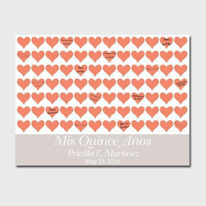 Personalized Quiceanera Canvas - Poppy Hearts | JDS